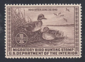 US Stamp RW6 $1 Duck Stamp VF LH CV $115 - Picture 1 of 2