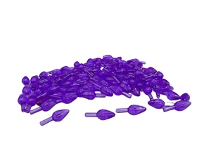 Ceramic Christmas Tree Lights 25 Small Purple Twist Lights Bulbs - Picture 1 of 2