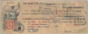 79312 - SPAIN - POSTAL HISTORY - 15 Cnt CID used as REVENUE STAMP on RECEIPT - Picture 1 of 1