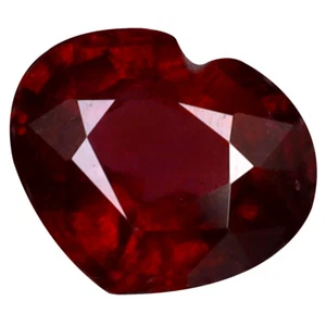 1.21 ct Pretty Heart Cut (7 x 6 mm) Tanzania Purplish Pink Rhodolite Garnet - Picture 1 of 1