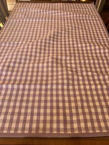 Laura Ashley children's purple gingham check rug, purple border, 115 x 190cm apx