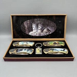 COLLECTOR WILD LIFE KNIFE SET OF FOUR - Picture 1 of 7