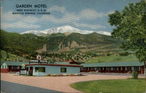 Manitou Springs,CO Garden Motel El Paso County Colorado Postcard - Picture 1 of 2