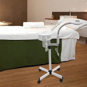 2 in 1 Facial Steamer 5x Magnifying Lamp Hot Ozone Machine Spa Beauty Salon USA - Picture 1 of 21