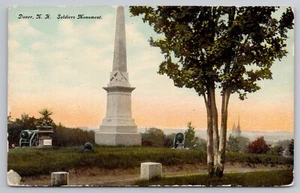 1910s Dover, NH G.A.R. Civil War Monument Pine Hill Cemetery Unposted Postcard - Picture 1 of 5