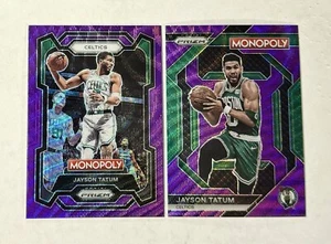 JAYSON TATUM Prizm PURPLE WAVE REFRACTOR SP Parallel Variation (x2) - Picture 1 of 2