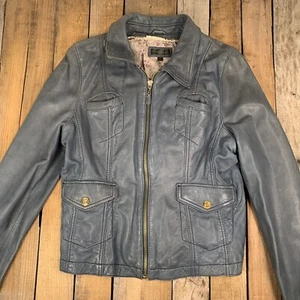 Wilsons Leather VTG Blue Zip Up Womens Jacket Size XL - Picture 1 of 6