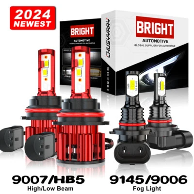 Faro LED + bombillas antiniebla para Dodge Ram 1500 2500 3500 2003 2004 2005 6000 k Foto 1 de 4