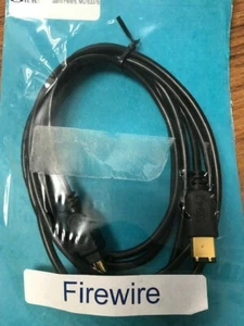 Firewire 6-pin male to 4-pin male cable 6ft  - Picture 1 of 3