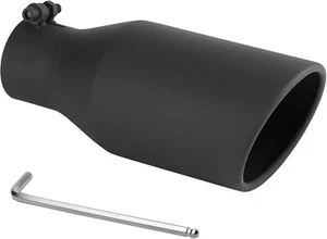 3-5" Exhaust Tip - 3* 5* 12" Stainless Steel Powder Coated Universal Bolt-On - Picture 1 of 6