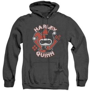 HARLEY QUINN HARLEY CHIBI Licensed Hooded Sweatshirt Heather Hoodie SM-3XL - Picture 1 of 2