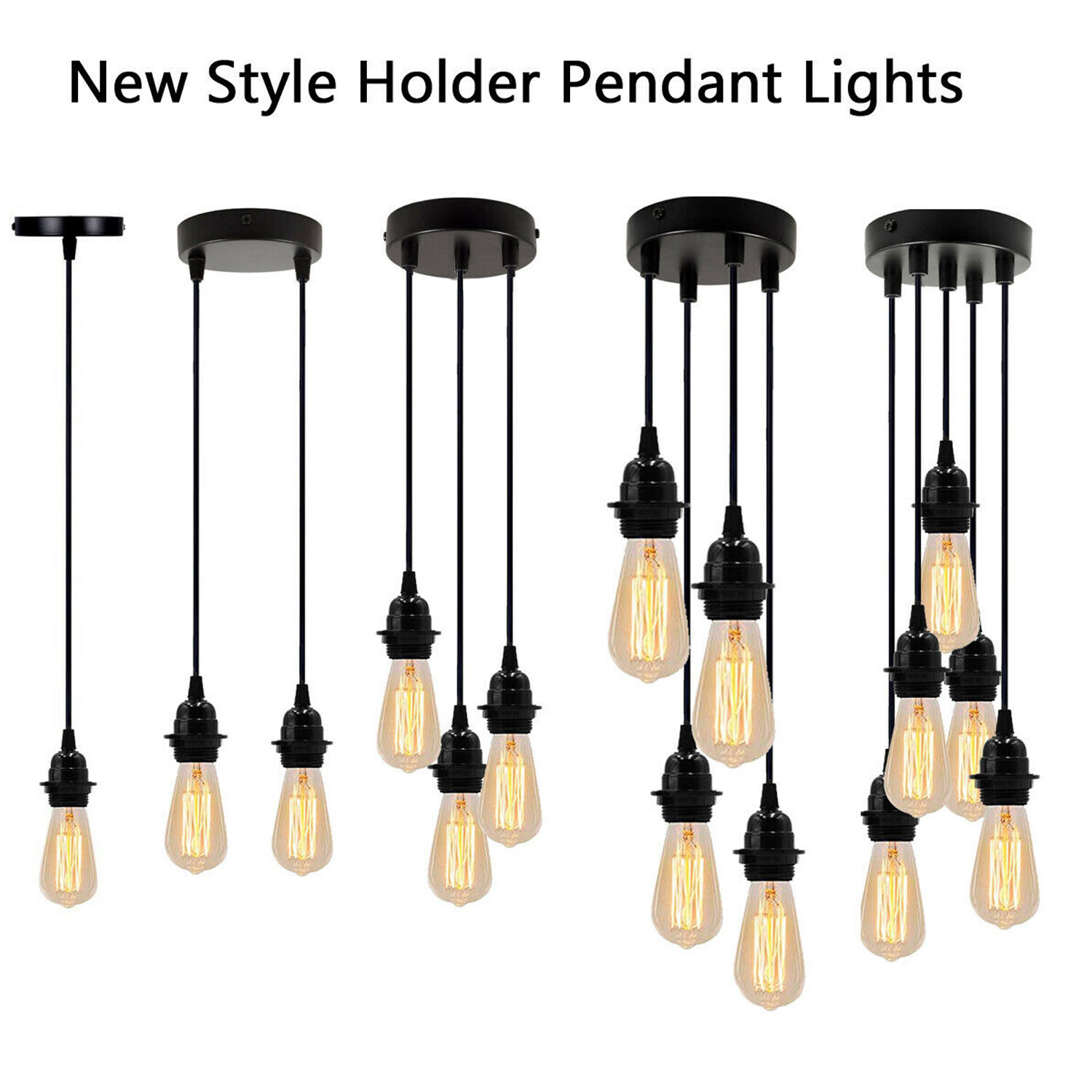 Vintage E27 Ceiling Pendant PVC Cord 