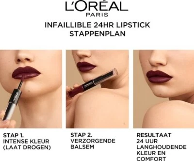 L OREAL INFAILLIBLE DÚO DE LABIOS LARGA DURACIÓN 24 HORAS 117 PERPETUAL BROWN - Imagen 1 de 2
