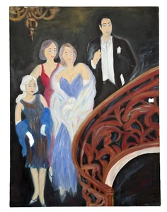 Carnival 2 Original Art Painting Oil on Canvas Board Beata Ulikowska Signed - Picture 1 of 6