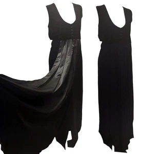 Vintage Jessica McClintock Velvet Pleated Over Skirt Gown Dress M 10 USA New - Picture 1 of 18