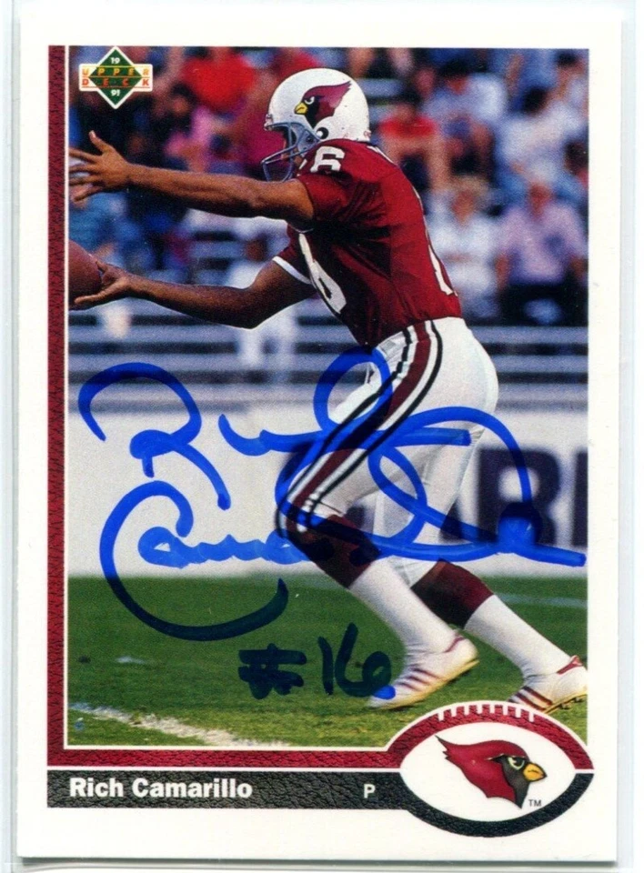 RICH CAMARILLO Signed 1991 Upper Deck Football Authentic AUTOGRAPH #205 - Image 1 of 1