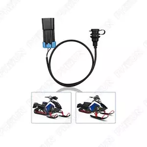 2883824 2414662 RCA Power Plug Black For Polaris Snowmobile Heated Visor 2007-21 - Picture 1 of 6