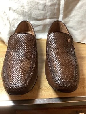 Moreschi 男式 US 8 像素皮革驾驶乐福鞋棕色栗色 — 第 1/4 张图片