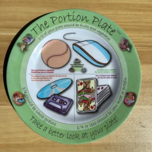 VGT Illustrated "The Portion Plate ™ Melamine Educational Meal Portion sizes. - Picture 1 of 9
