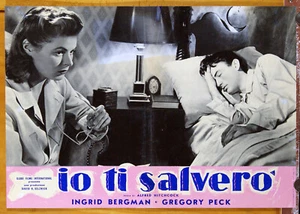 fotobusta film IO TI SALVERO' - SPELLBOUND Ingrid Bergman Gregory Peck Hitchcock - Picture 1 of 5