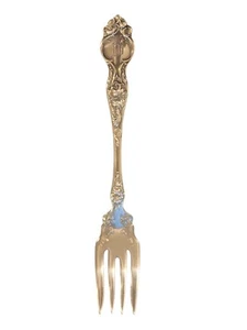 R. Wallace & Sons Violet Sterling Silver Dessert Salad Fork 6" Shreve and Co - Picture 1 of 10
