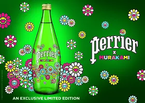 10-Pack Takashi Murakami Perrier Carbonated Mineral Water 8.45 FL OZ - Limited - Picture 1 of 2