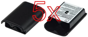 5 X XBOX 360 Controller Deckel Klappe Batteriedecke Batterie Fach in Schwarz - Bild 1 von 4