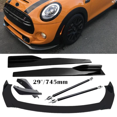 Front Rear Bumper Lip Spoiler Splitter+ Side Skirt For Mini Cooper F56 R56 Foto 1 de 4