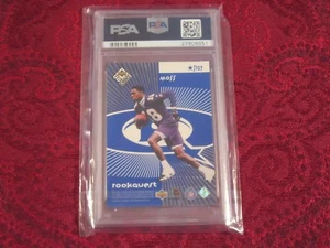 Randy Moss Rookie mit Jerry Rice Star 1998 U.D. #SR07 PSA NM_MT+ 8.5 blau - Bild 1 von 4