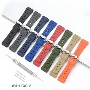 Watch Strap Band For Casio A168 A158 F91W F84 F105 F108 AE1200 AE1300 AE1000 - Picture 1 of 20