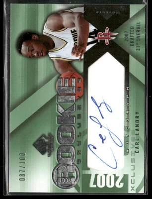 2007-08 Upper Deck SP Game Used Rookie Exclusives Auto Carl Landry 087/100 - Image 1 of 2