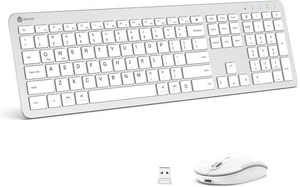 iClever GK08 Wireless Keyboard and Mouse Combo, USB-C Rechargeable Full-Size - Picture 1 of 18