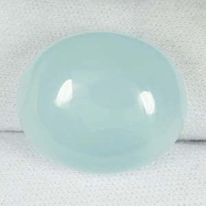 27.95 ct MILKY GLOW 100% NATURAL AQUAMARINE Oval Cabochon GEMS - See Vdo YB - Picture 1 of 3