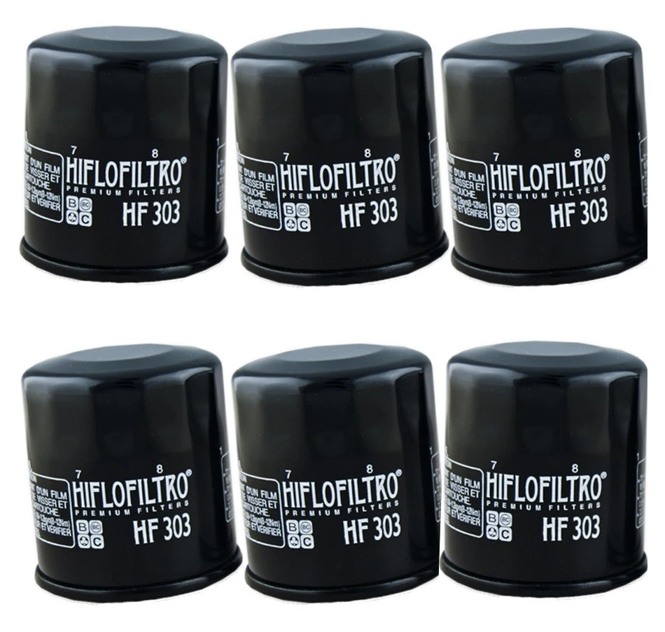 Filtro de óleo HF303 - Preto - Pacote com 6 - Imagem 1 de 4
