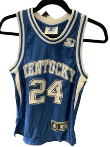 Vintage Kentucky Wildcats Basketball Trikot Starter Jugend klein #24 neu mit Etikett - Bild 1 von 21