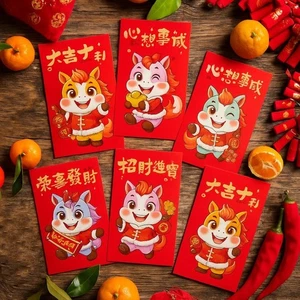 6pcs Traditional 2026 Horse Year Red Envelope  Marriage Celebration - Picture 1 of 25