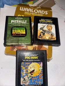 Pitfall, PAC- Man, Warlords Activision. Untested - Picture 1 of 8
