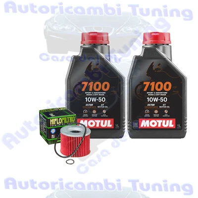Kit Filtre Huile Motul 7100 10W50 Pour Kawasaki EL250 Eliminator 1988-1997 - Photo 1/4