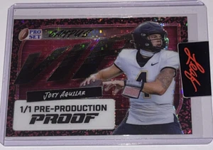 2024 Leaf Pro Set Pink Pre-Production Proof JOEY AGUILAR Football 1/1 - Bild 1 von 2