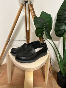Birkenstock ‘Saitama’ Black Leather Loafers Work Shoes Size EU40