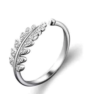 Simulated Round Diamond Adjustable Toe Ring For Women's 925 Sterling Silver - Picture 1 of 4