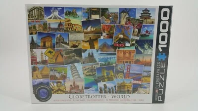 NEW SEALED Globetrotter World 1000 Piece Puzzle World Travel Historical Places - Image 1 of 4