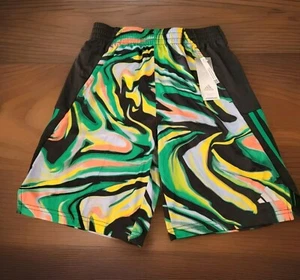 ADIDAS AOP Hyper Real Athletic Shorts Boys Sz XL ~ Multicolor ~ Aeroready/ 18-20 - Picture 1 of 18