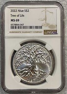 2022 Niue Tree Of Life Silver Coin - NGC MS69