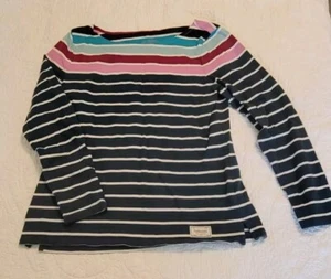 Talbots Blouse Womens M 100% Cotton Authentic Striped Multicolor Top 3/4 Sleeve - Bild 1 von 9