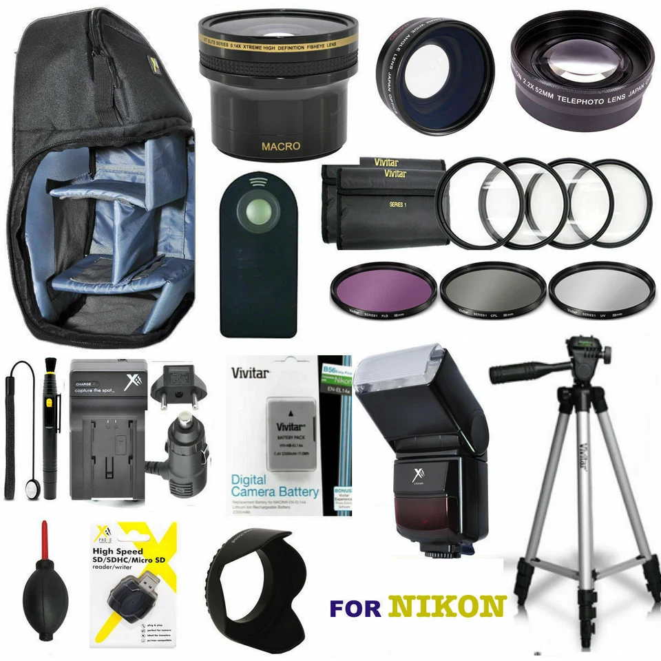 ACCESORIO ULTIMATE PRO PARA FLASH/TRÍPODE/GRAN ANGULAR/LENTE ZOOM/OJO DE PEZ NIKON D3400 Foto 1 de 4