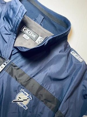 CCM Tampa Bay Lightning Jacket Men L Blue Embroidered Hockey NHL Windbreaker - Image 1 of 4
