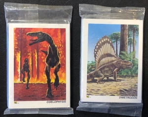 (2) x Dinosaurier 1992 DinoCardz versiegelt Sammler Sammelkarte ungeöffnete Cello Packs - Bild 1 von 2