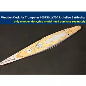 1/700 Wooden Deck for Trumpeter 05750 French Battleship Richelieu 1943 Model - Picture 1 of 9