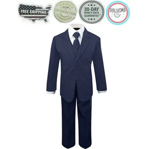 navy blue suit for boy. traje azul marin. SIZE S-20. WHOLESALE. MAYOREO. Formal - Picture 1 of 7